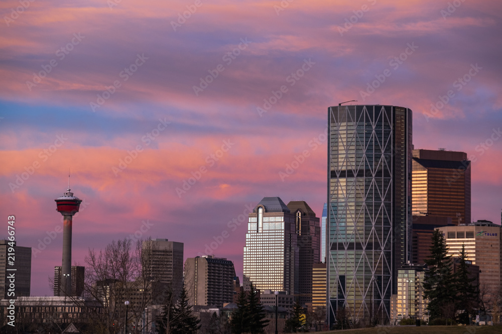 Calgary Skyline at Sunrise Calgary Skyline at Sunrise