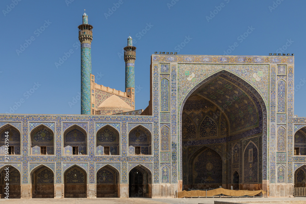Islamic Republic of Iran. Isfahan ( Esfahan). Jameh Mosque  is a grand, congregational mosque. UNESCO World Heritage Site. One of the oldest mosques still standing in Iran.