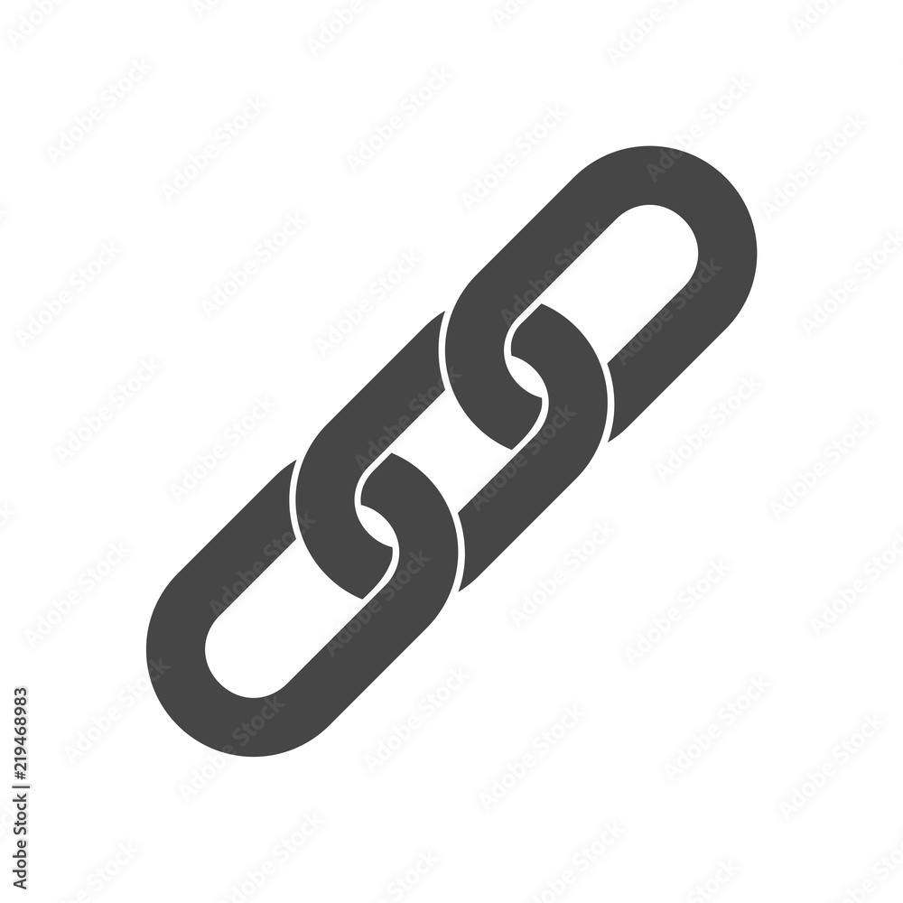 Chain thick line icon, outline vector sign Chain thick line icon, outline vector sign