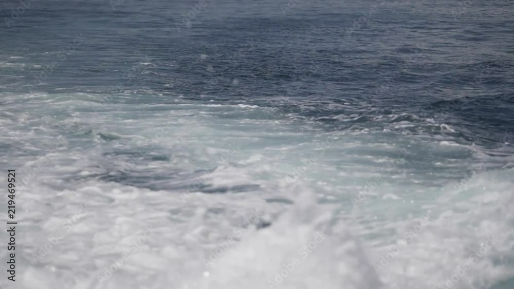 Wake from speedboat, slow motion Wake from speedboat, slow motion