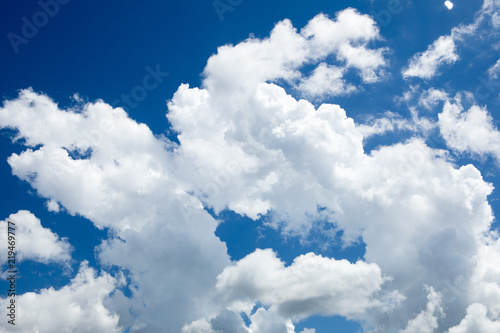 Pure white clouds and blue sky in Knoxville, Tennessee