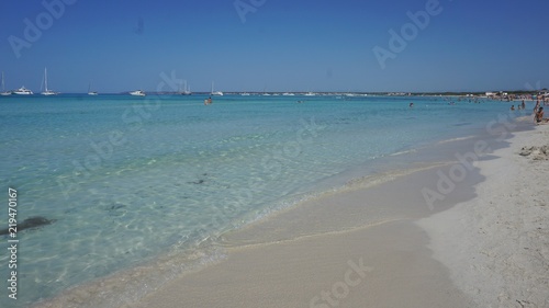 Vistas a playa paradisíaca en Mallorca (Es Trenc)