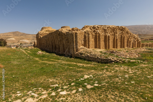 Islamic Republic of Iran.Fars Province. Murdestan.Atashkadeh. Near ancient city of Gor. The Palace of Ardashir Papakan (Atash-kadeh). Ruins of castle built in AD 224. photo