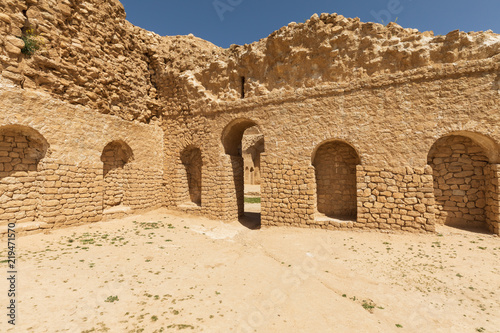 Islamic Republic of Iran.Fars Province. Murdestan.Atashkadeh. Near ancient city of Gor. The Palace of Ardashir Papakan (Atash-kadeh). Ruins of castle built in AD 224. photo