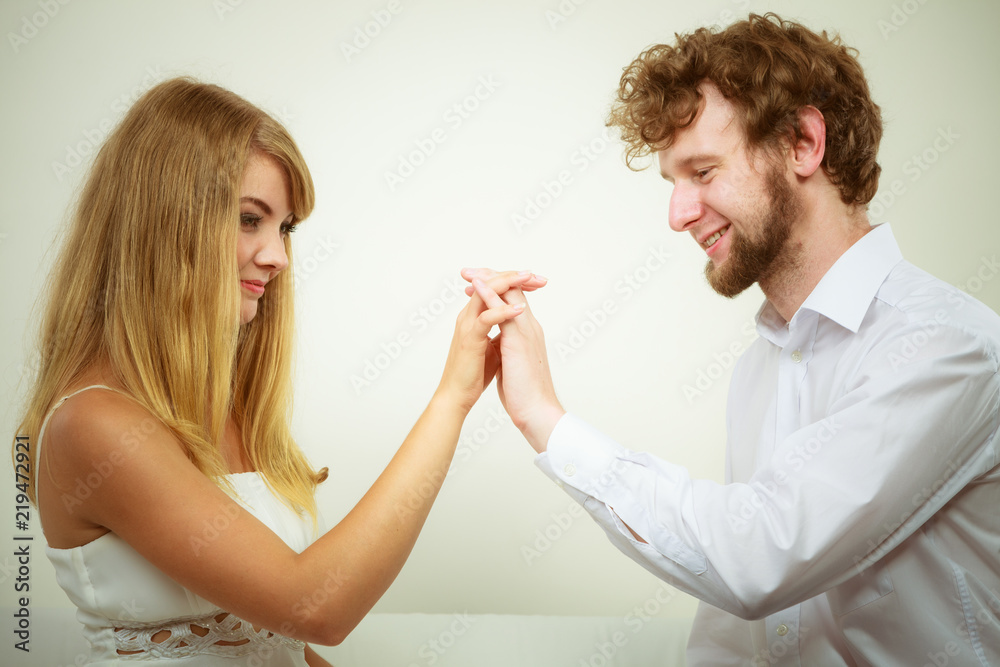 Gorgeous woman and handsome man. Loving couple. Gorgeous woman and handsome man. Loving couple.