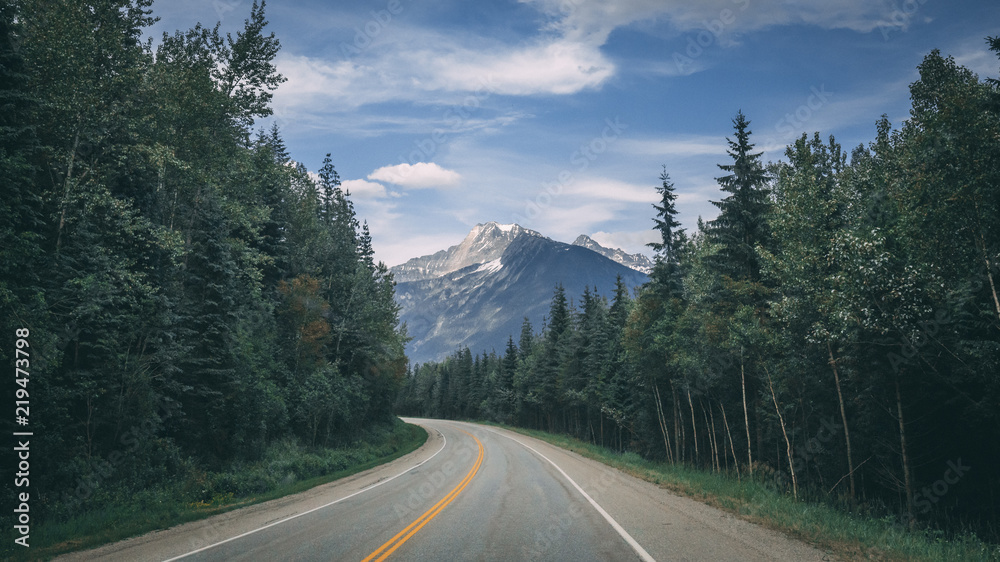 Mountains in Canada from the road