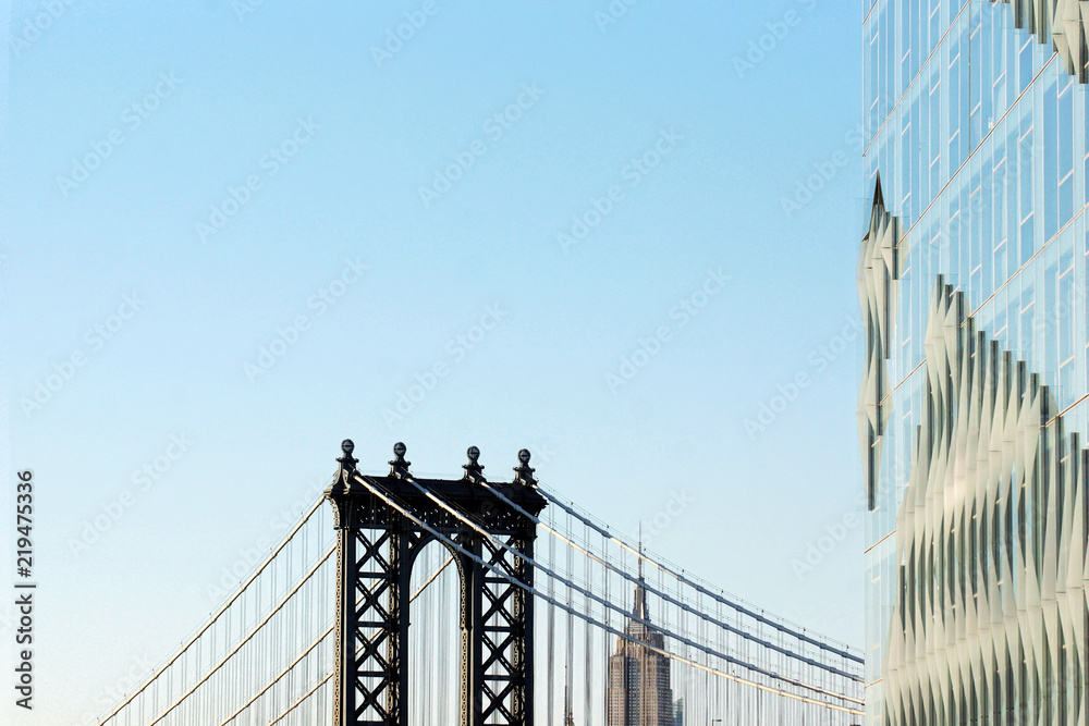 Manhattan Bridge, aufgenommen von der Brooklyn Bridge Manhattan Bridge, aufgenommen von der Brooklyn Bridge