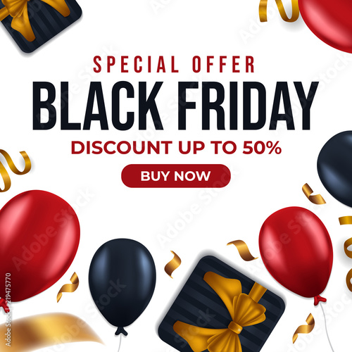 poster special offer Black Friday discounts up to 50%
