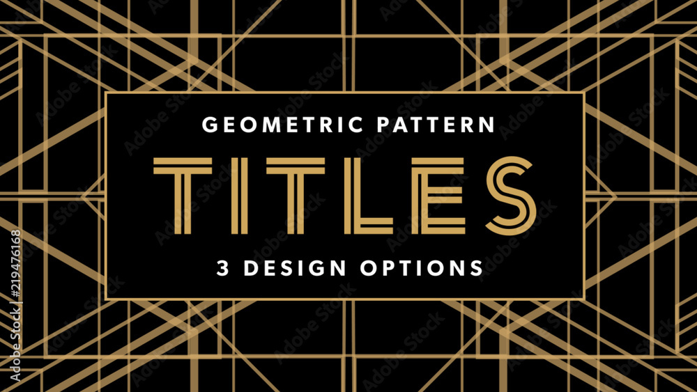 Geometric Pattern Titles Stock Template | Adobe Stock
