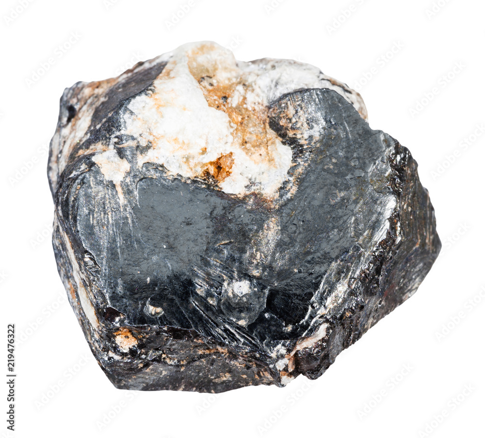 raw Hematite crystal isolated on white