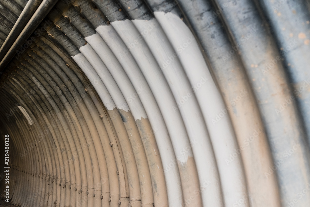 Interior of a tunnel with lines, for backgrounds.