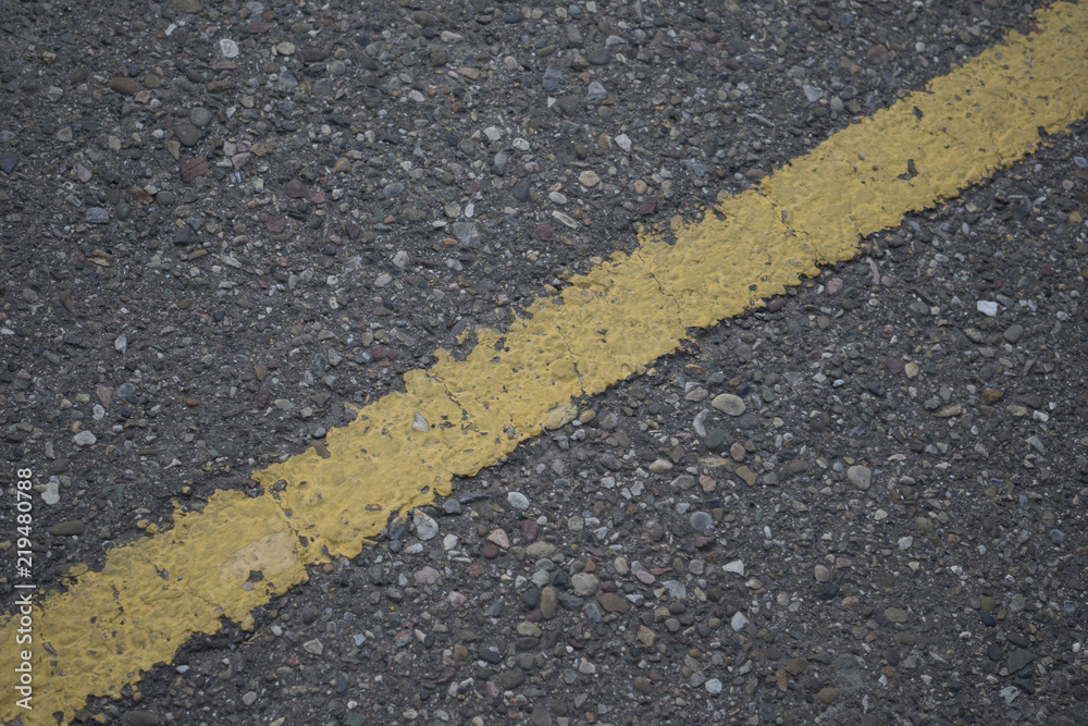 Fototapeta premium Painted street line diagonal