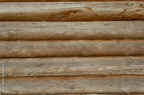 wooden log wall background