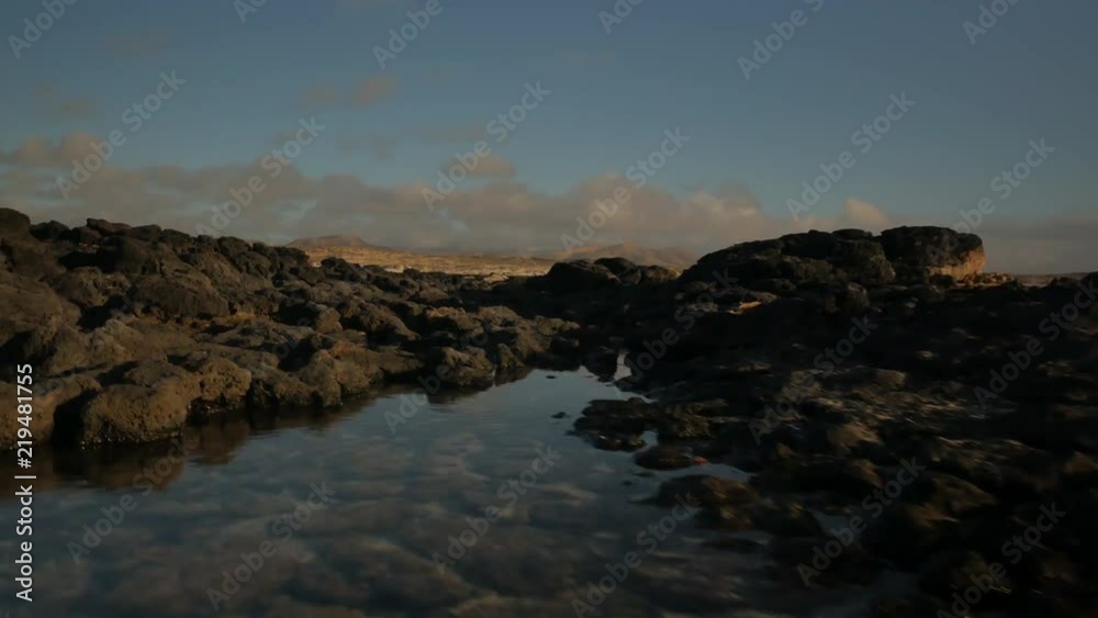 POV, tide pools on rocky shore POV, tide pools on rocky shore