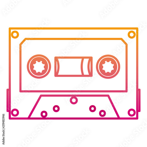 degraded line retro cassette stereo audio tape
