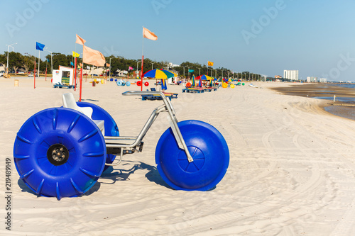 Biloxi Beach along the Gulf of Mexico in Mississippi