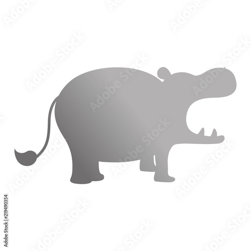 silhouette hippopotamus safari wild animal