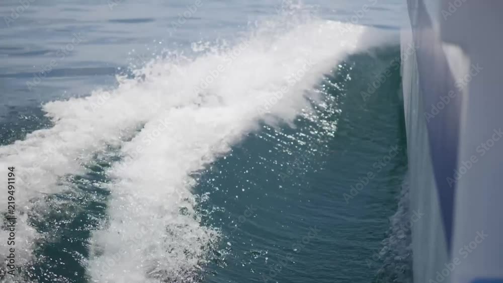 Slow motion, wake from large boat Slow motion, wake from large boat