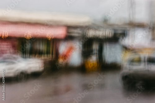 blurred image, rain