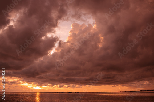 Canvas-taulu Sunset over the Gulf of Mexico