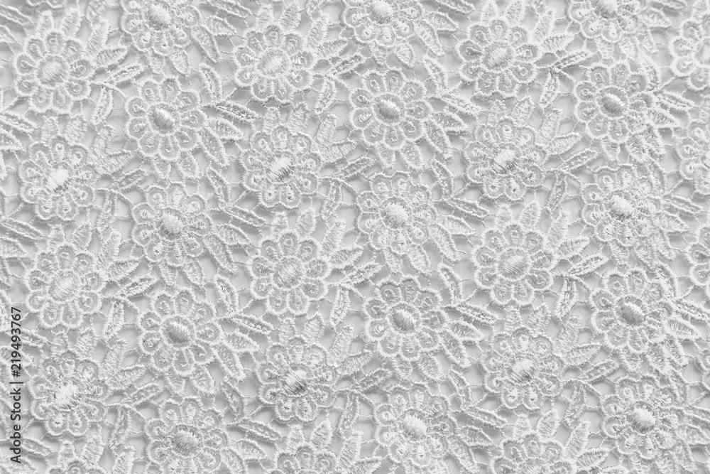 White lace with small flowers. No any trademark or restrict matter in this photo. White lace with small flowers. No any trademark or restrict matter in this photo.