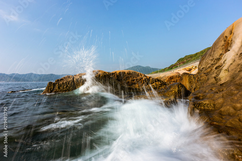 sea Morning sea and sunset and Long Shutter Speed Exposure