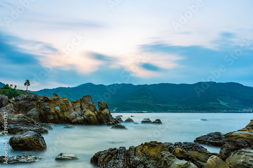 sea Morning sea and sunset and Long Shutter Speed Exposure