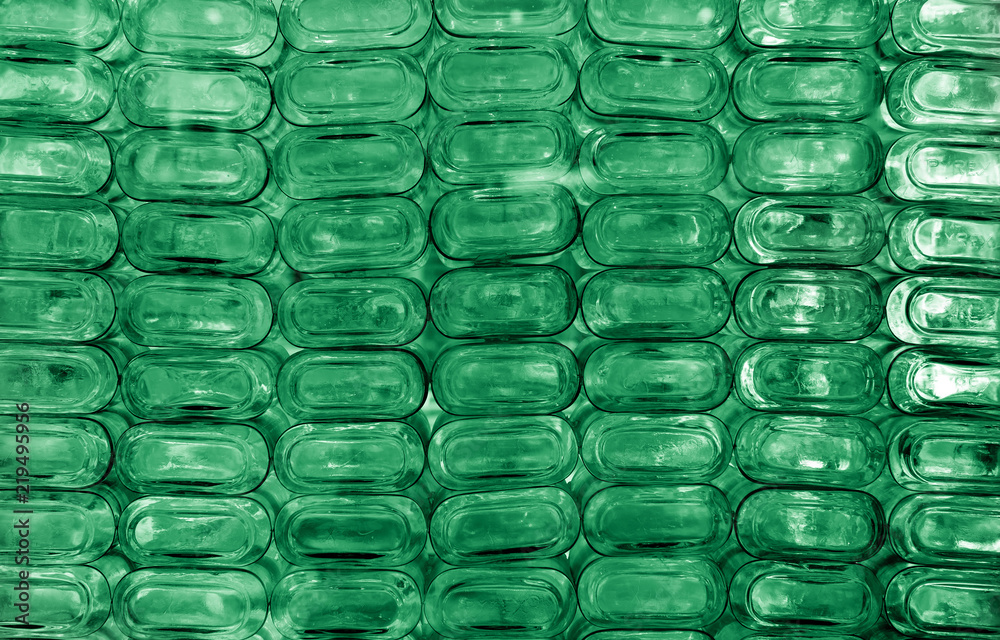 Fototapeta premium Large group of empty recycled glass bottles
