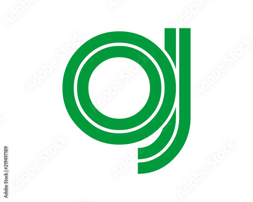 green initial typography alphabet font typeset logotype image vector icon set