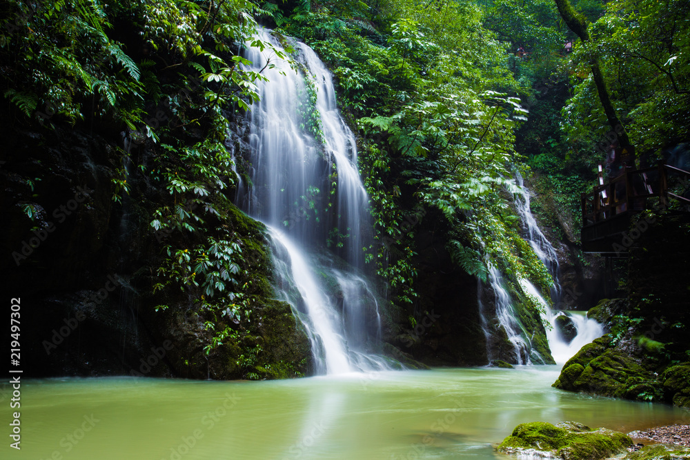 The stream in the valley is constantly flowing and the environment is quiet, in Chongqing, China. The stream in the valley is constantly flowing and the environment is quiet, in Chongqing, China.