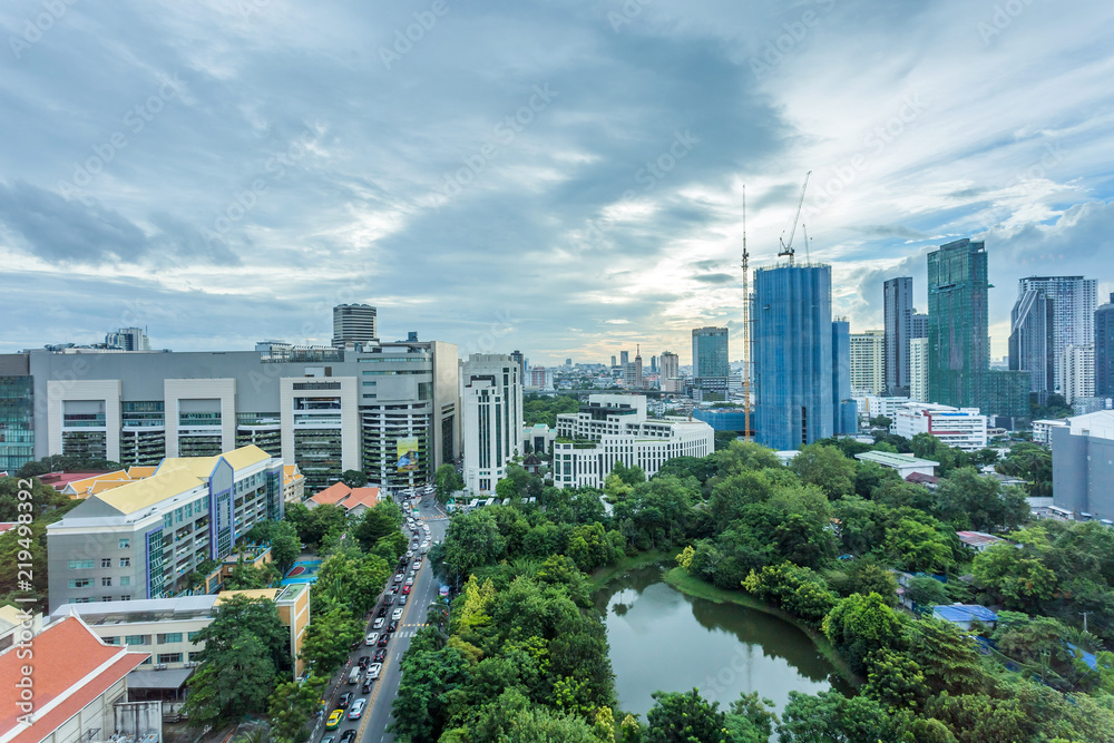 Ratchaprasong Intersectionpoint  near Central World Shopping Mall, one of the most famous landmark in Thailand.
