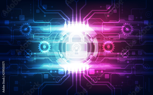 Abstract security digital technology background. Illustration Vector