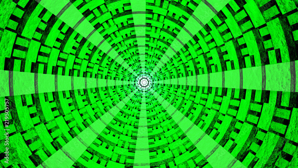 Trippy green background Dmt entities concept looking through the tunnel to  the other side Stock Illustration | Adobe Stock