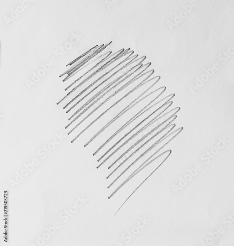 pencil strokes on white background