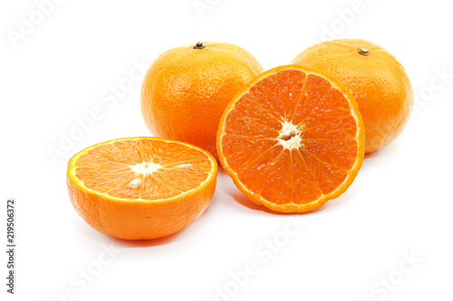 Thai orange sweet fruit and fresh on white background