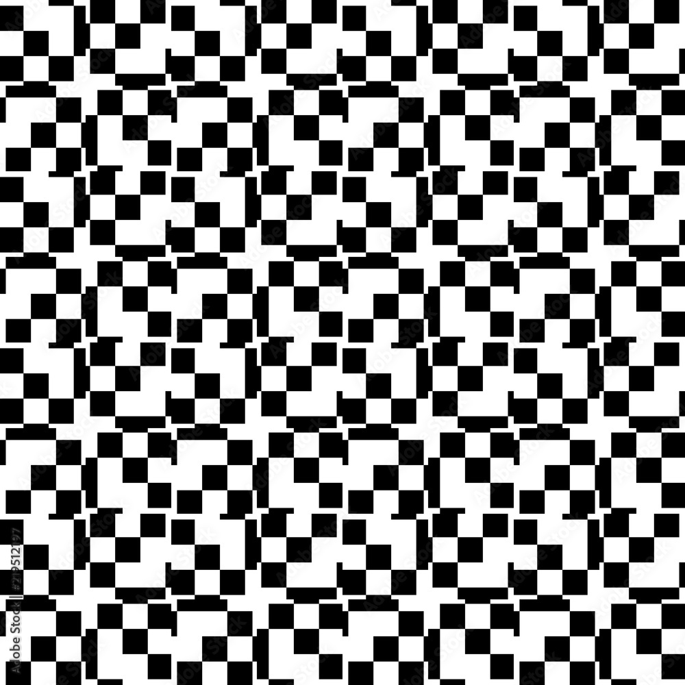 Fototapeta premium Geometric seamless pattern. Black and white illustration. Modern minimal design.