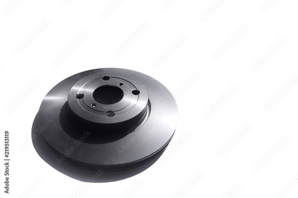 New Brake disc isolated on white