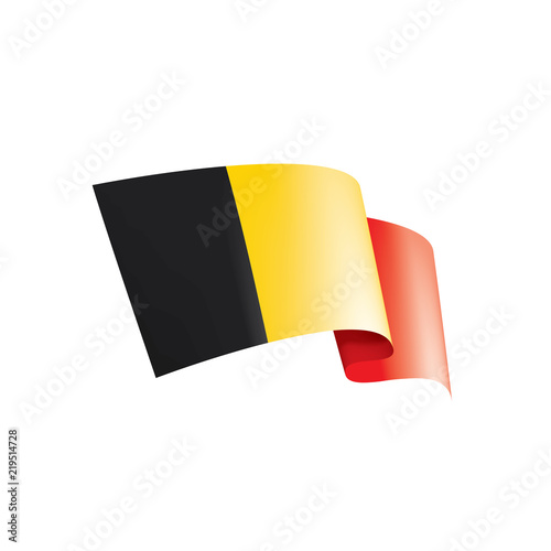 Belgium flag, vector illustration on a white background