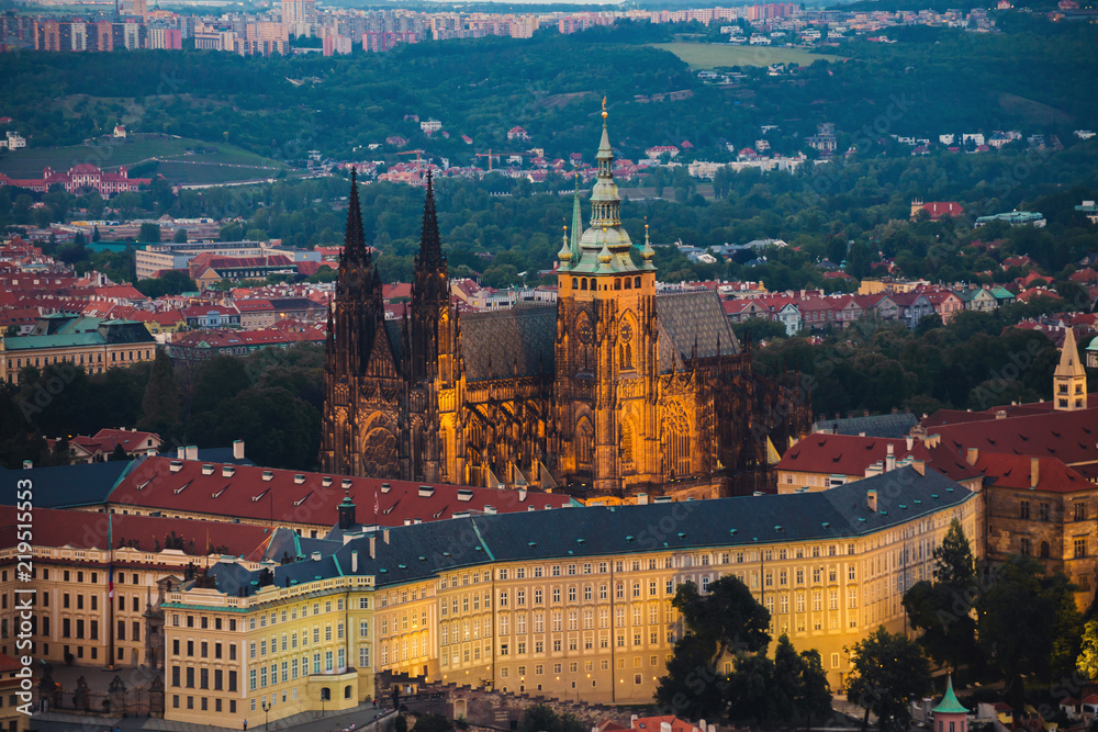 Prague Castle and Saint Vitus Cathedral, Czech Republic. Prague Castle and Saint Vitus Cathedral, Czech Republic.