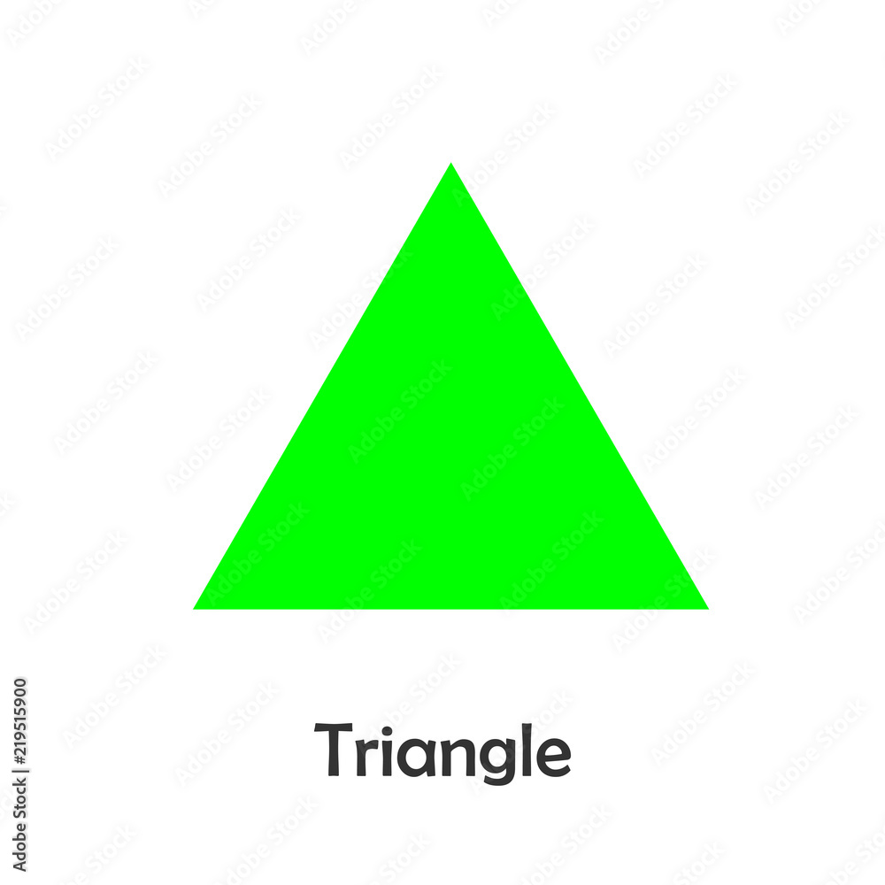 Triangle in cartoon style, card with geometric shape for kid, preschool  activity for children, vector illustration Stock Vector | Adobe Stock