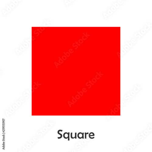 Square in cartoon style, card with geometric shape for kid, preschool activity for children, vector illustration Free Download Square in cartoon style, card with geometric shape for kid, preschool activity for children, vector illustration - GFXLoad