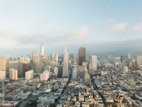 San Francisco Aerial Drone Cityscape beautiful top down