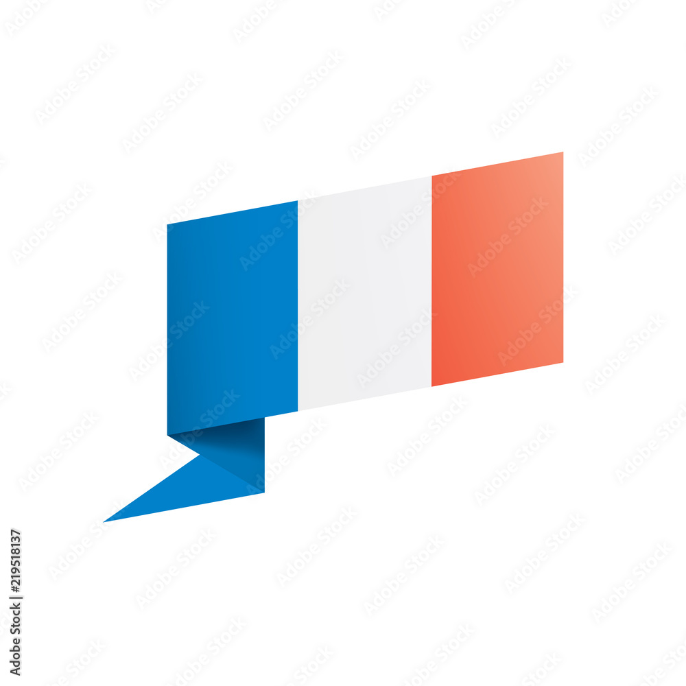 France flag, vector illustration on a white background. France flag, vector illustration on a white background.