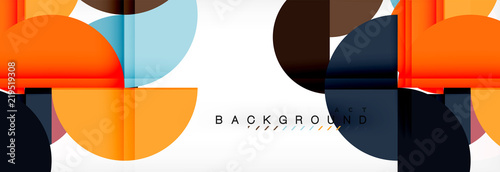 Circle abstract background, geometric illustration