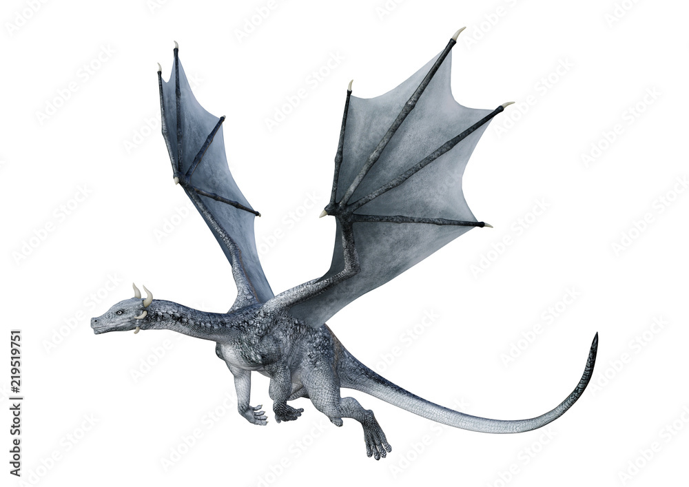 Fototapeta premium 3D Fantasy Fantasy Dragon na białym tle