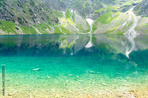 amazing Black Pond (polish: czarny staw) in Zakopane, High Tatra mountains, Poland