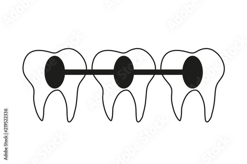 Ortodoncia y dentista de los dientes.