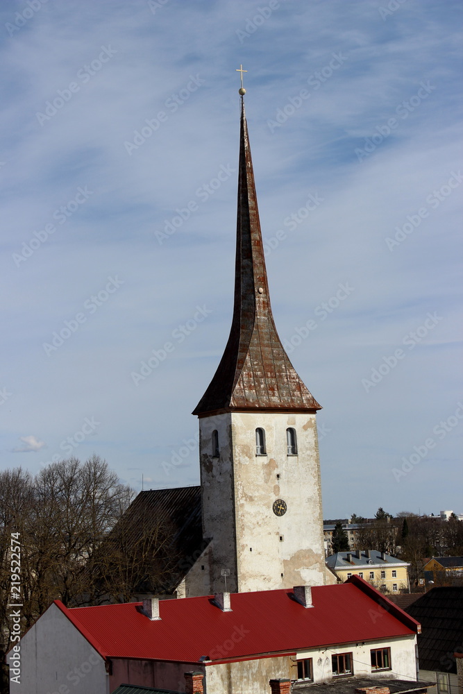 Fototapeta premium church in Rakvere, estonia