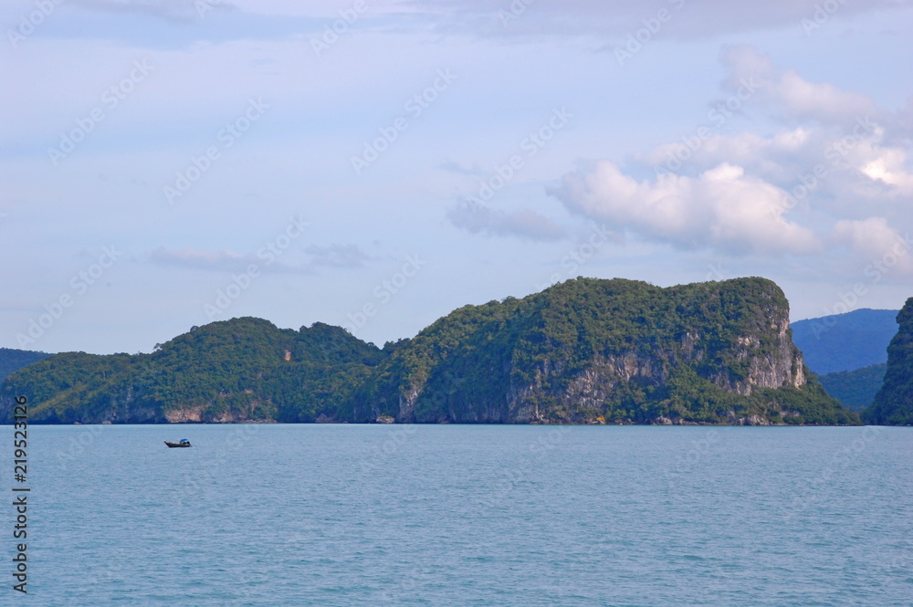 Seascape and boats in Koh Phangan in Thailand Seascape and boats in Koh Phangan in Thailand