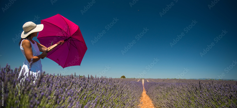 Woman with umbrella